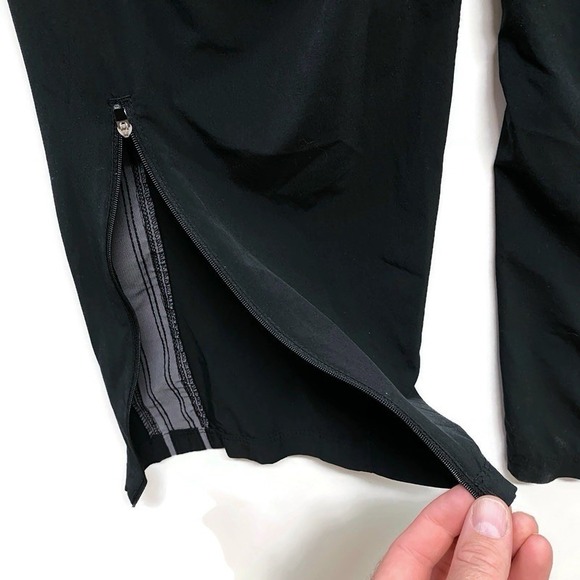 Vintage Nike FIT Dry Men's L Black Track Warm Up Pants 11.5" Zip Ankle Cuff Y2K‎ - Picture 9 of 11